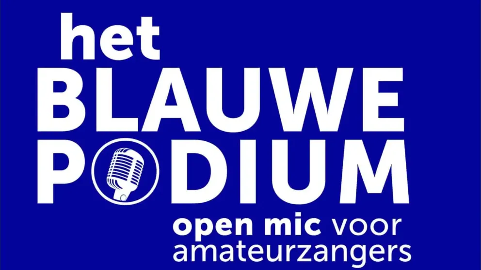 blauwe podium