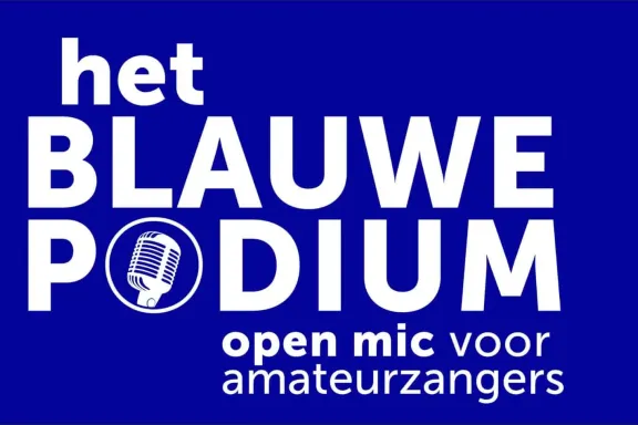 blauwe podium